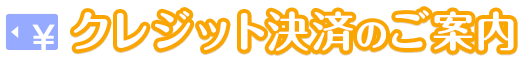 クレジット決済のご案内